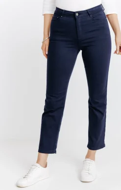 Pantalon 7/8 coton modal détail strass -