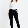 Pantalon 7/8 détail clou et strass -