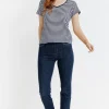 Pantalon 7/8 en denim brut -