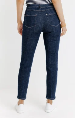 Pantalon 7/8 en denim brut -