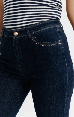 Pantalon 7/8 en denim brut -