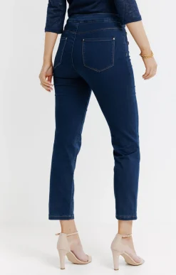 Pantalon 7/8 satin denim brut -