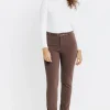 Pantalon 7/8 ville avec ceinture -