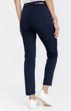 Pantalon 7/8 ville avec ceinture -