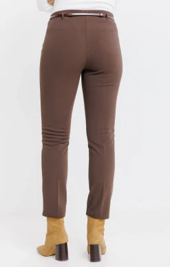 Pantalon 7/8 ville avec ceinture -