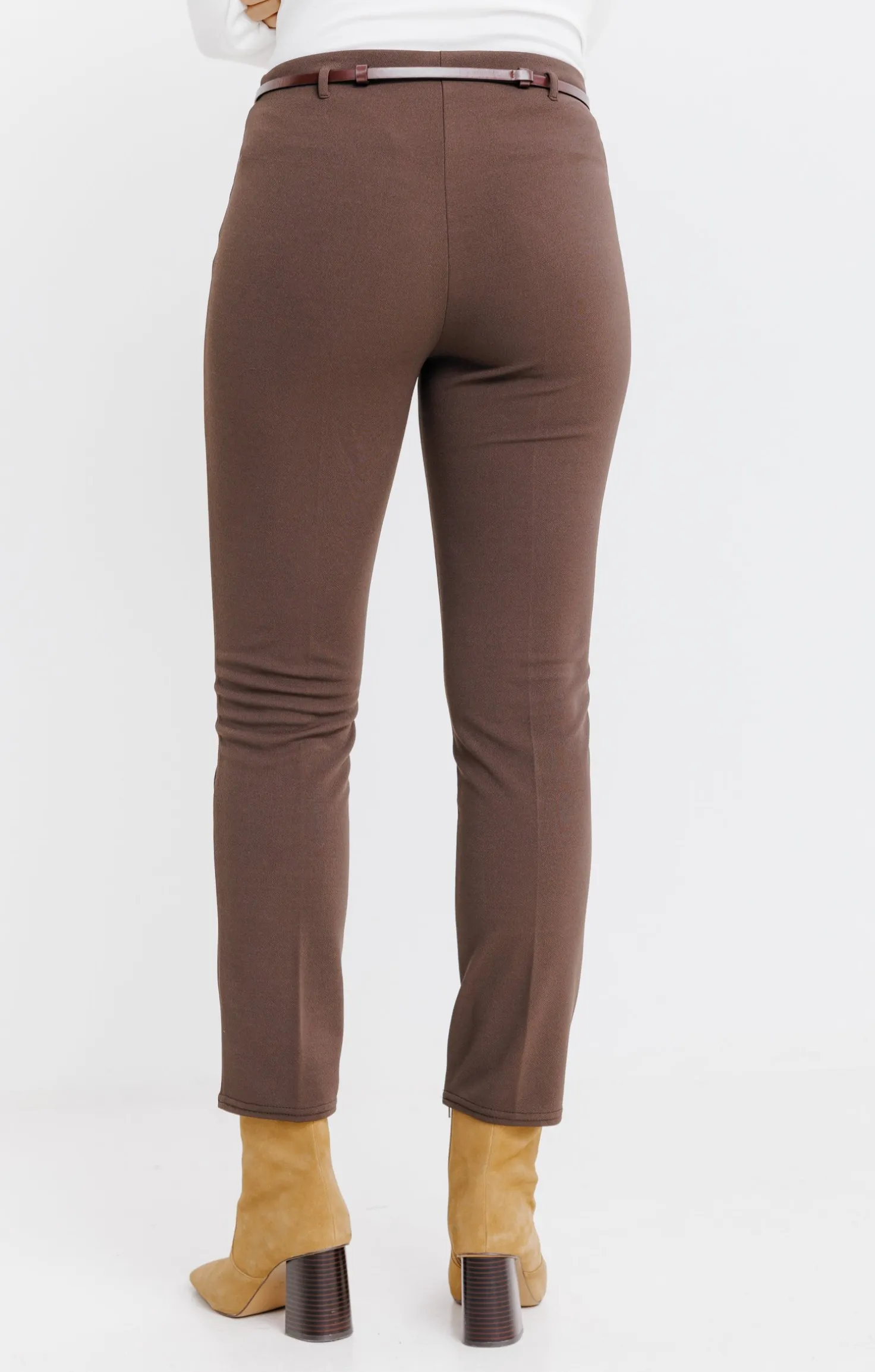 Pantalon 7/8 ville avec ceinture -
