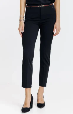 Pantalon 7/8 ville avec ceinture -