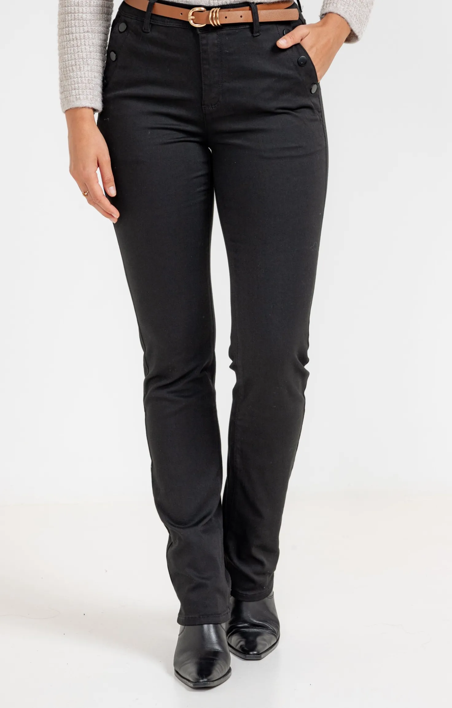 Pantalon avec modal détail boutons pont -