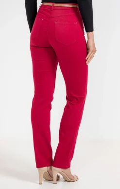 Pantalon coton stretch détail clous -
