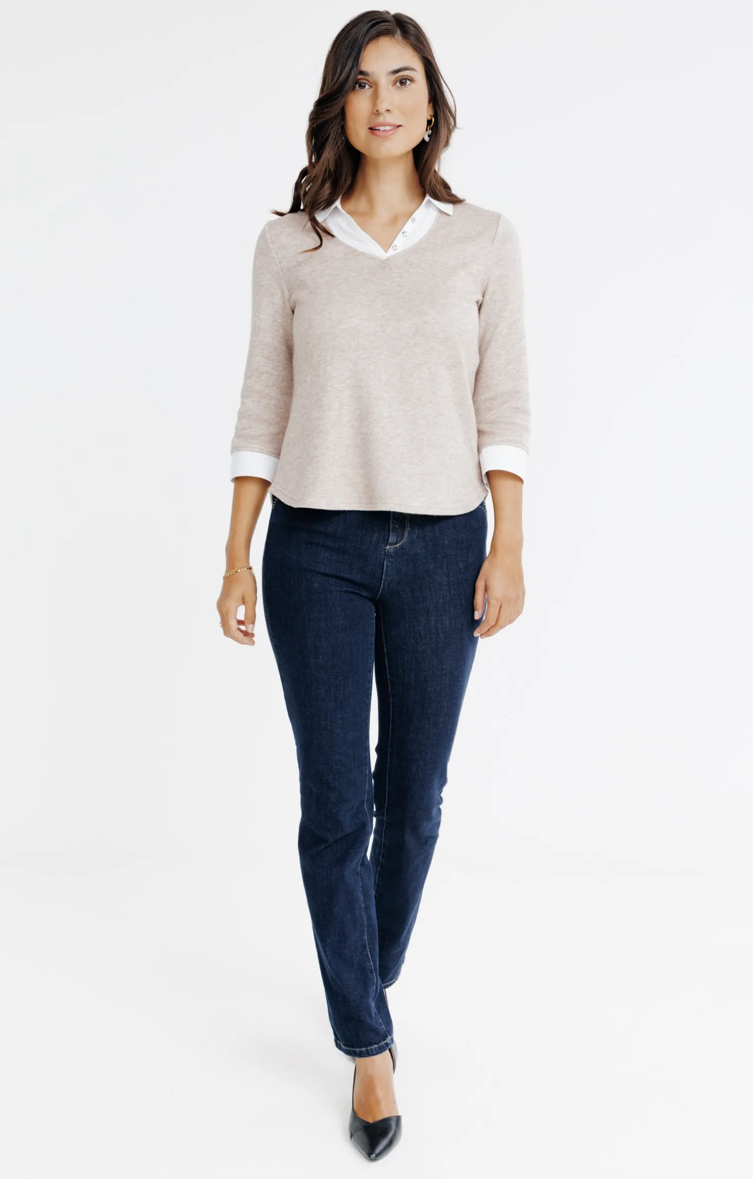 Pantalon denim brut bi-stretch -