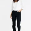 Pantalon denim noir bi-stretch -