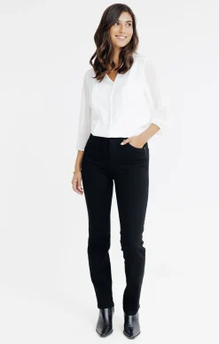 Pantalon denim noir bi-stretch -