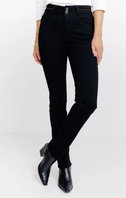 Pantalon droit double boutonnage -