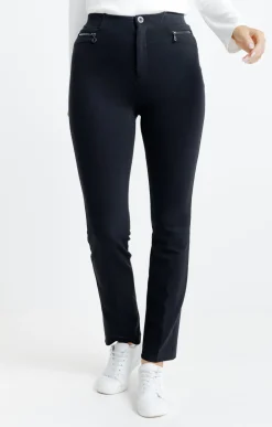 Pantalon droit en maille -