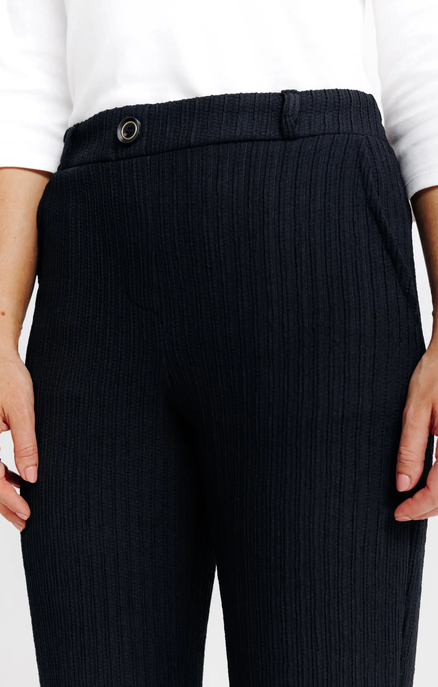 pantalon droit plissé -