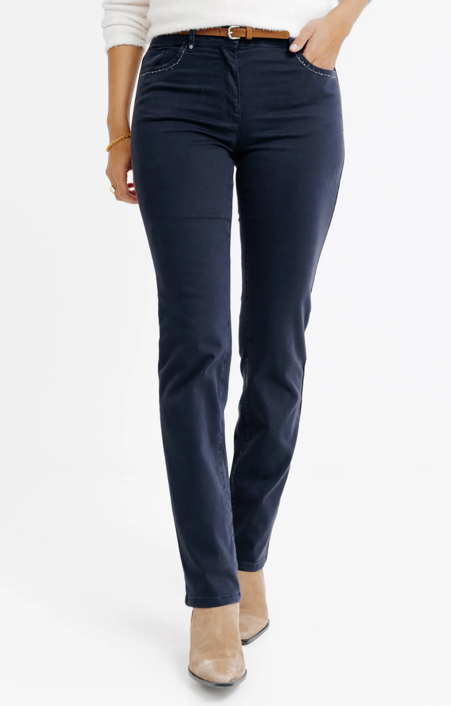 Pantalon détail strass -