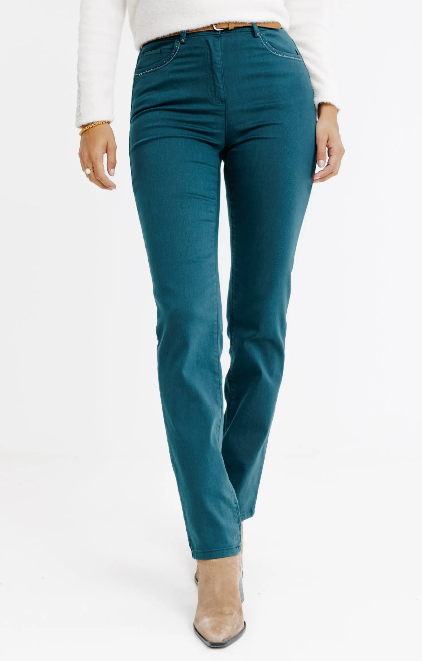 Pantalon détail strass -