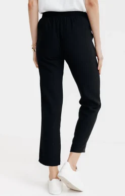 Pantalon fluide élastiqué au dos -