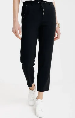 Pantalon fluide élastiqué au dos -