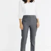 PANTALON RAYE AVEC STRASS -