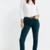 Pantalon velours clouté avec ceinture -