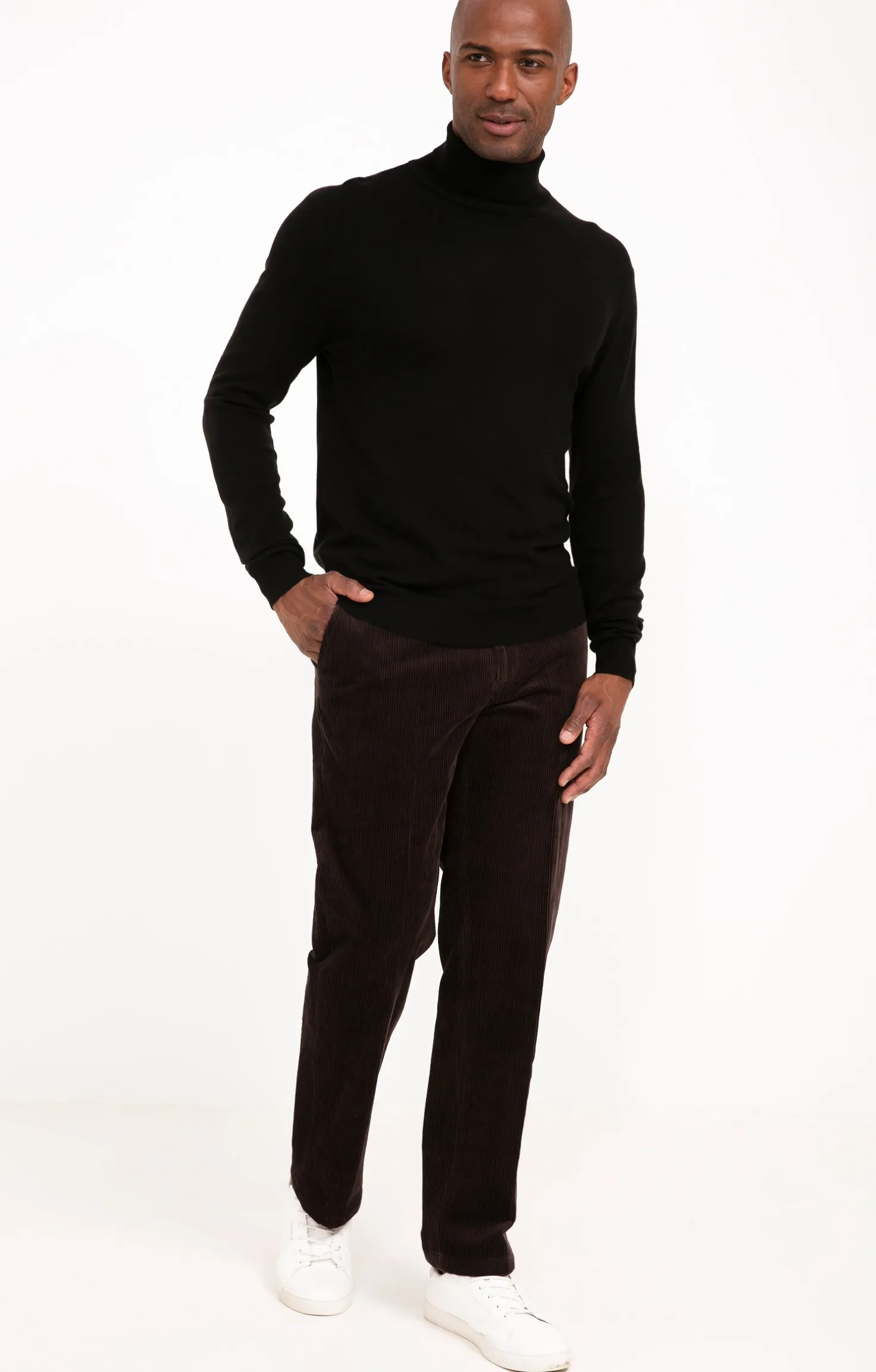 Pantalon velours extensible -