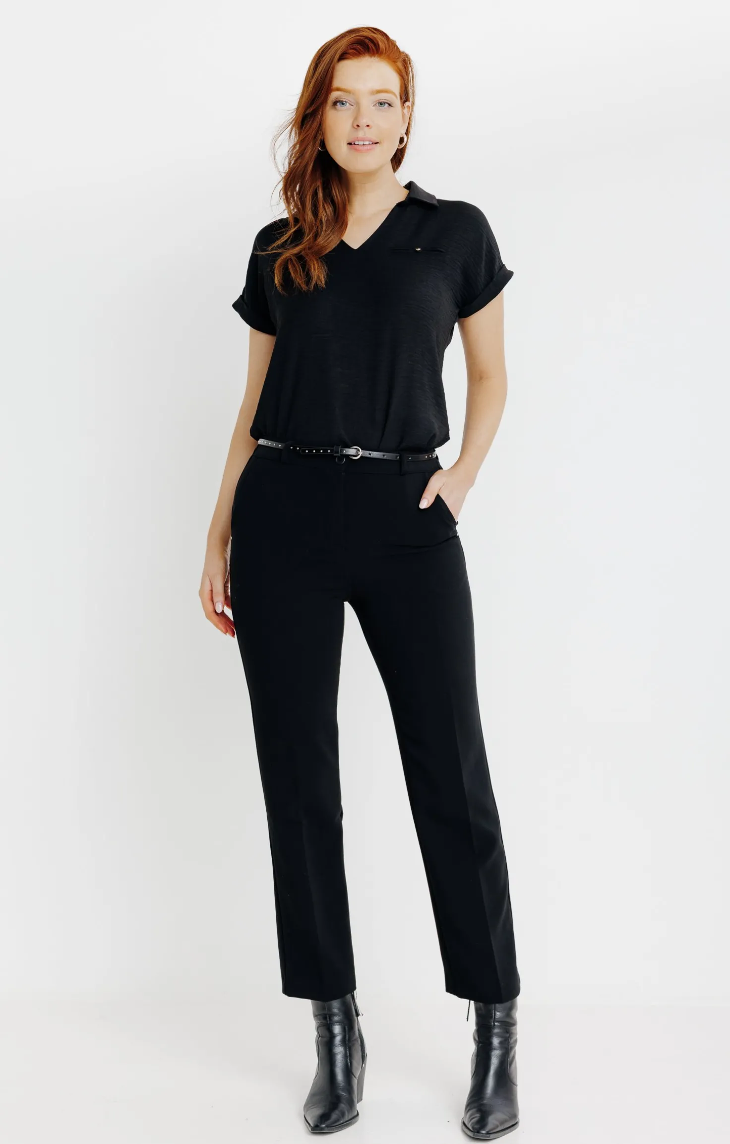 pantalon ville avec ceinture -