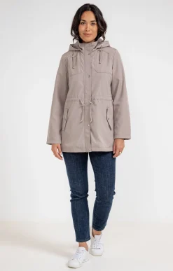 Parka col montant avec capuche amovible -
