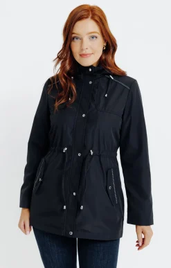 Parka col montant avec capuche amovible -
