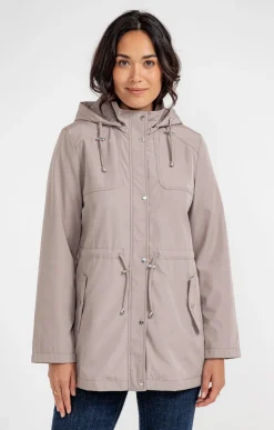 Parka col montant avec capuche amovible -