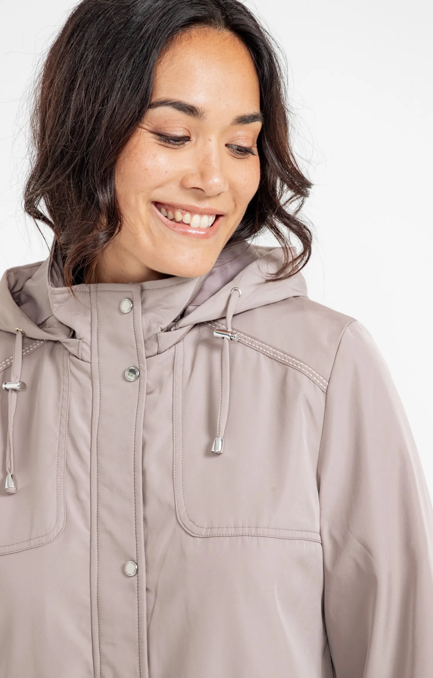 Parka col montant avec capuche amovible -