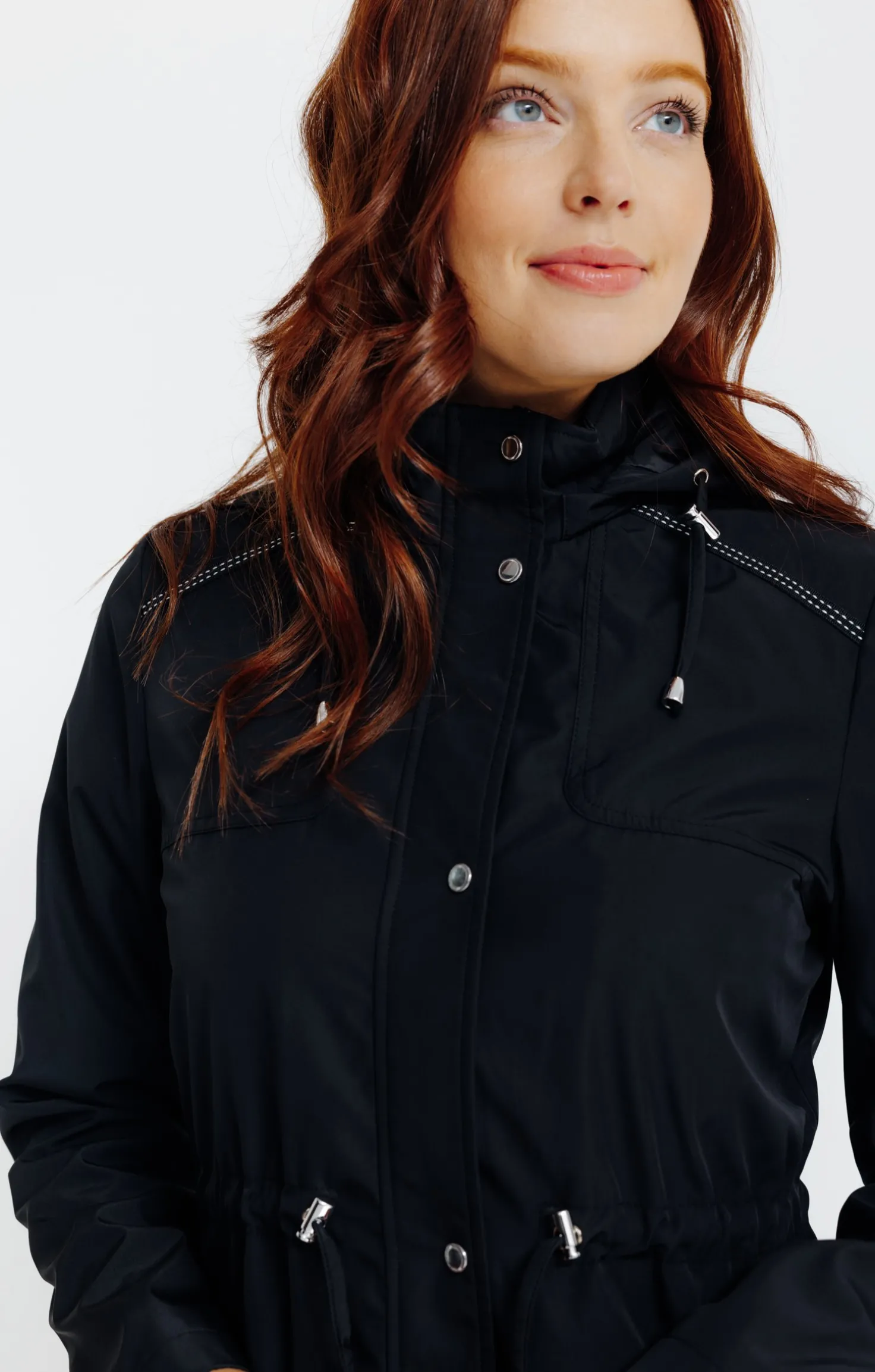 Parka col montant avec capuche amovible -