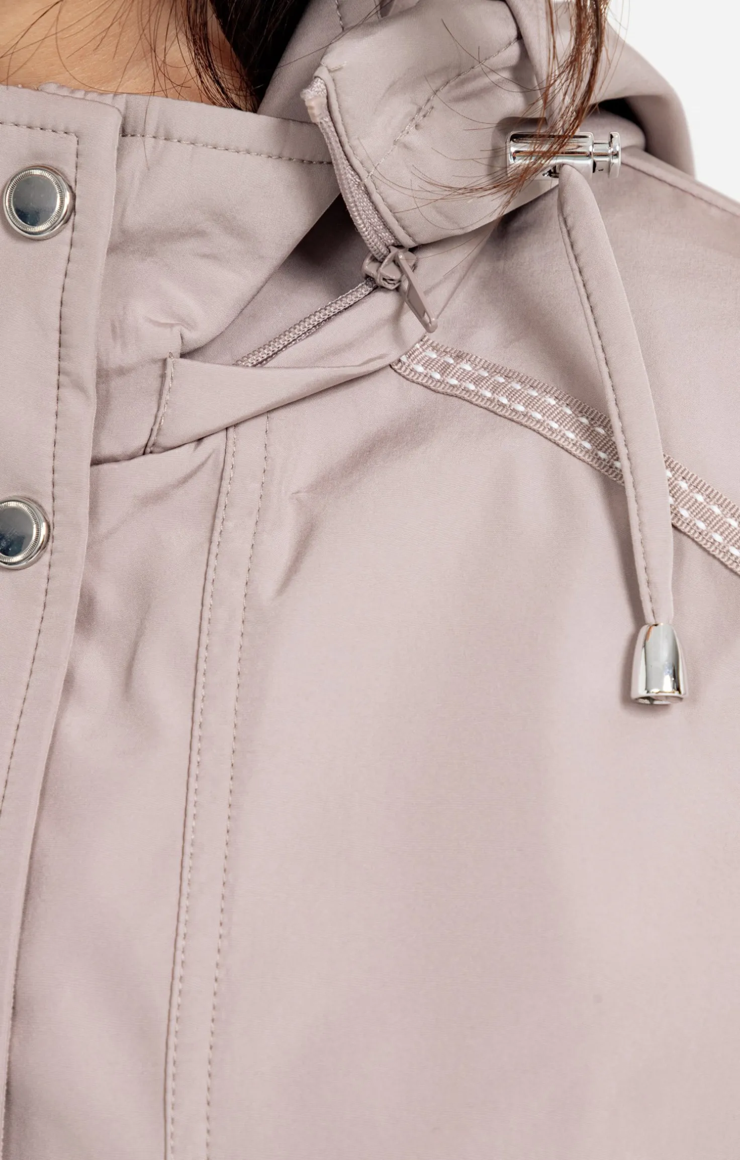 Parka col montant avec capuche amovible -
