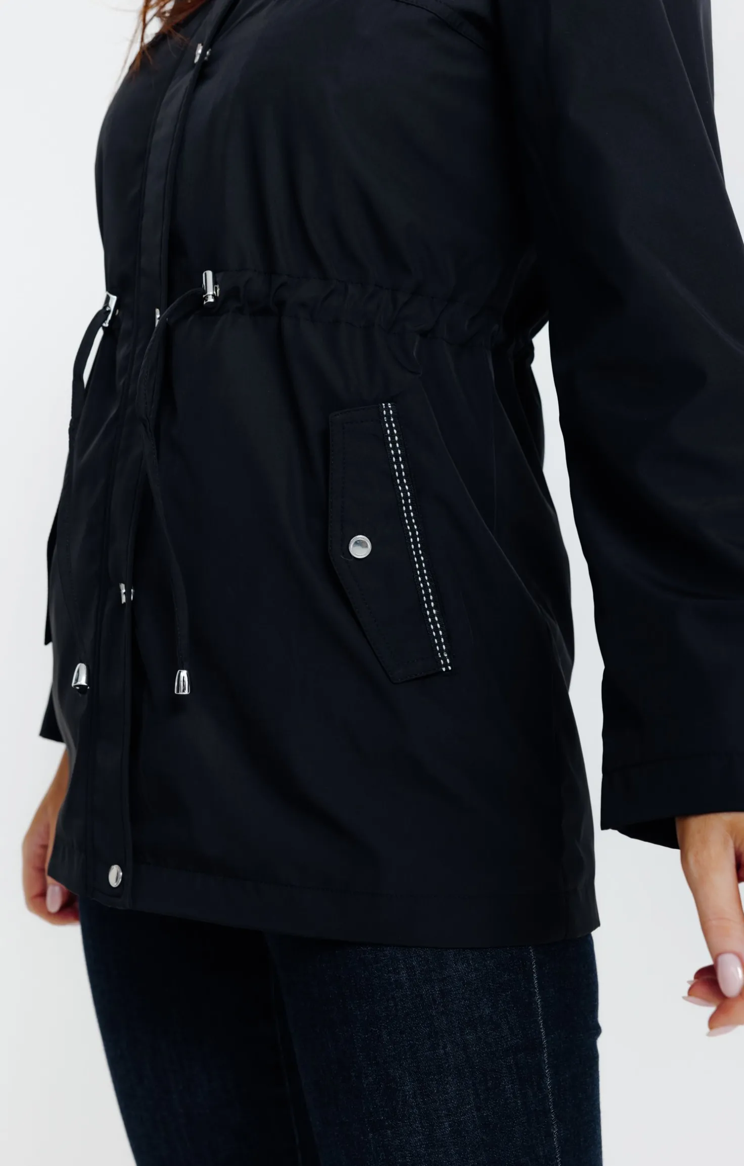 Parka col montant avec capuche amovible -