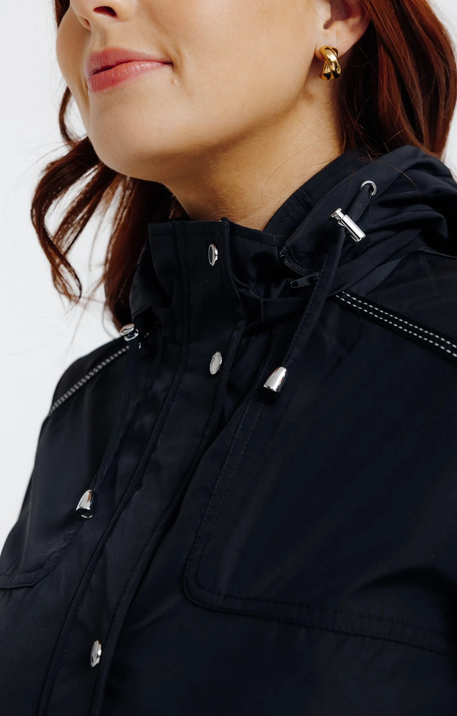 Parka col montant avec capuche amovible -