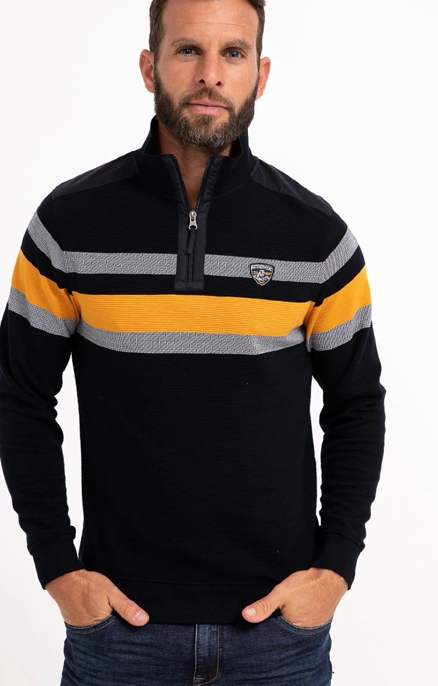 Polo col montant manches longues Bandit -