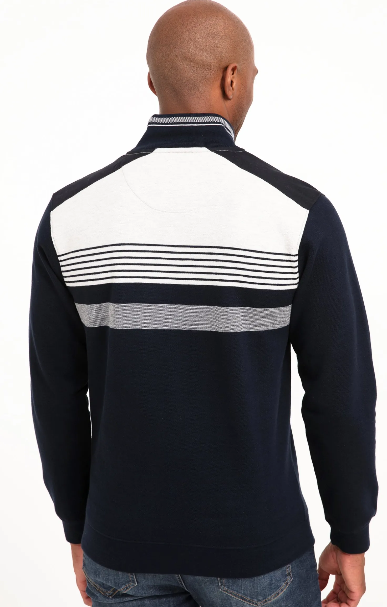 Polo col montant manches longues Blanco -