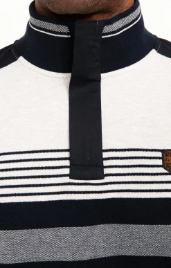 Polo col montant manches longues Blanco -