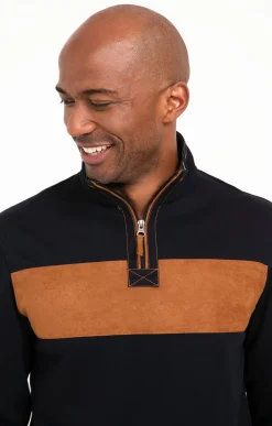 Polo manches longues col montant Sued -