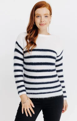 Pull bicolore rayé -
