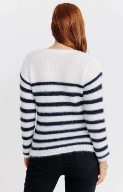 Pull bicolore rayé -