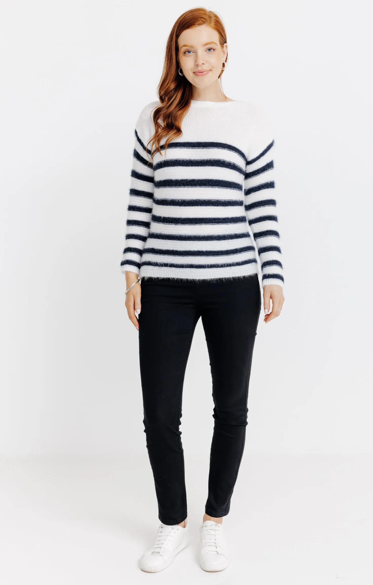 Pull bicolore rayé -