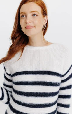 Pull bicolore rayé -