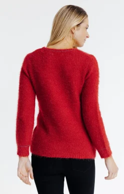 Pull broderie chat -