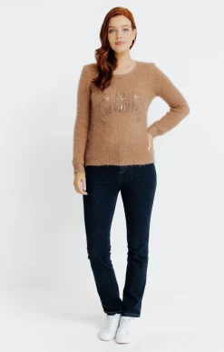 Pull broderie chat -