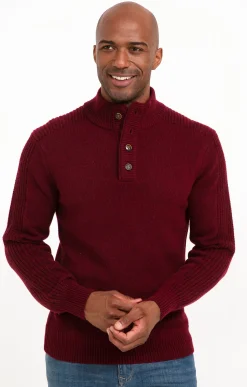 Pull col montant boutonné -