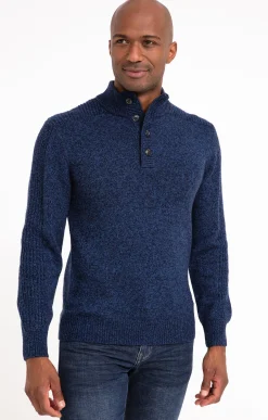 Pull col montant boutonné -