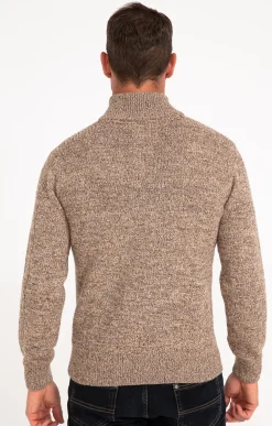 Pull col montant boutonné -