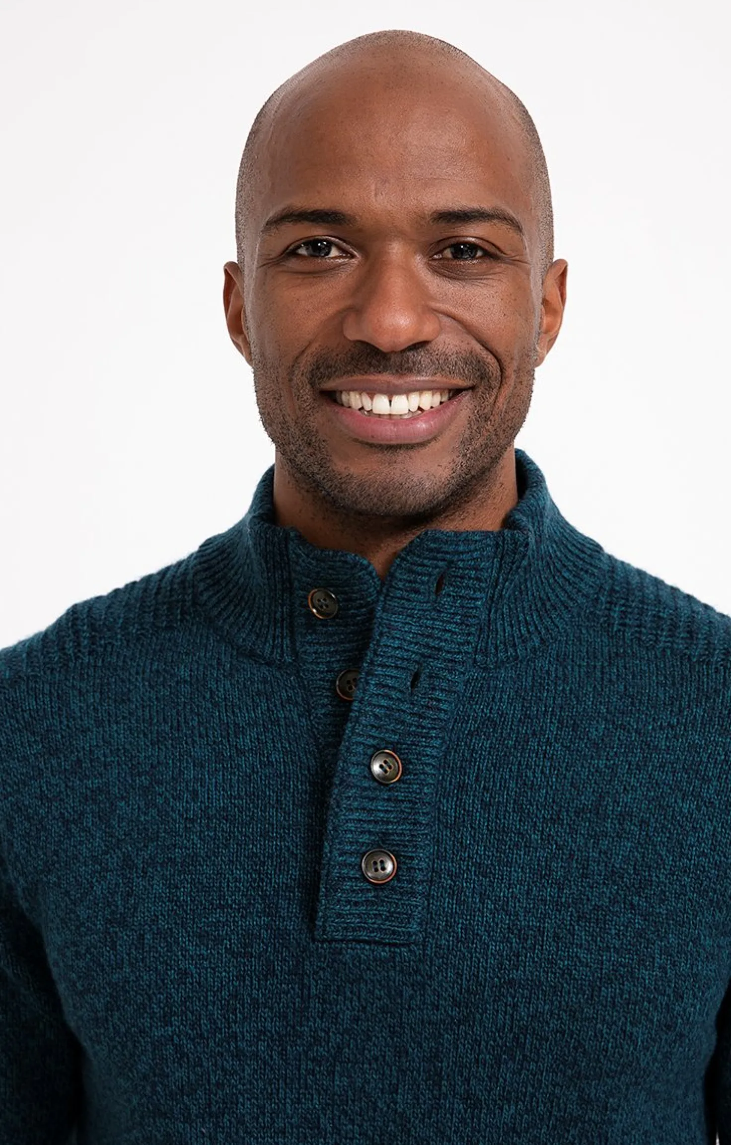 Pull col montant boutonné -