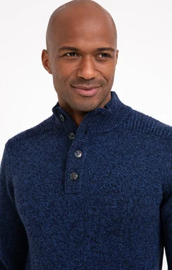 Pull col montant boutonné -